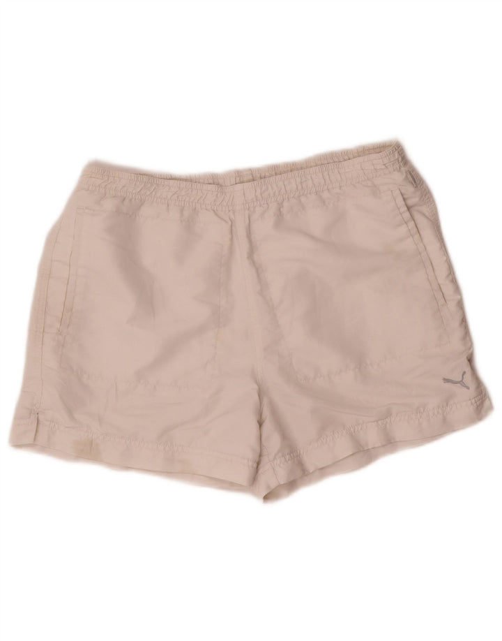 Puma Damen Sportshorts UK 12 Mittelweißes Polyester