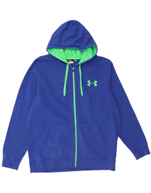 UNDER ARMOUR Herren Zip Hoodie Pullover XL Blau Baumwolle
