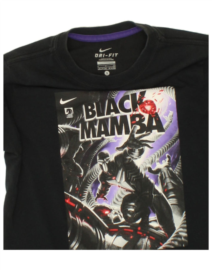 NIKE Boys Dri Fit Graphic T-Shirt Top 8-9 Years Small Black Vintage Nike and Second-Hand Nike from Messina Hembry 