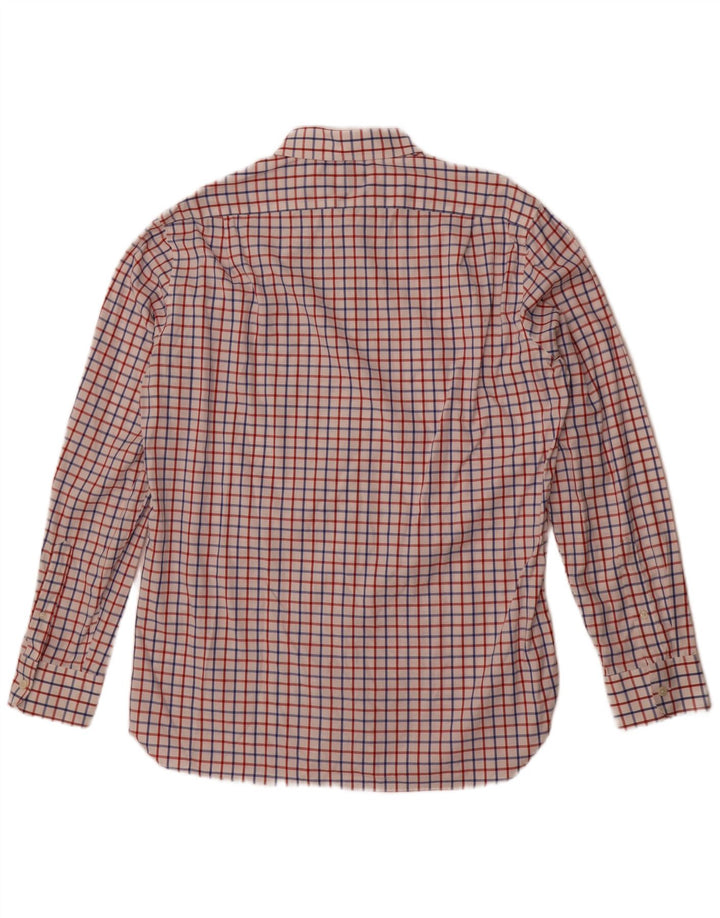 J. Crew Thompson-Hemd für Herren, Größe 16 16 1/2, groß, weiß kariert