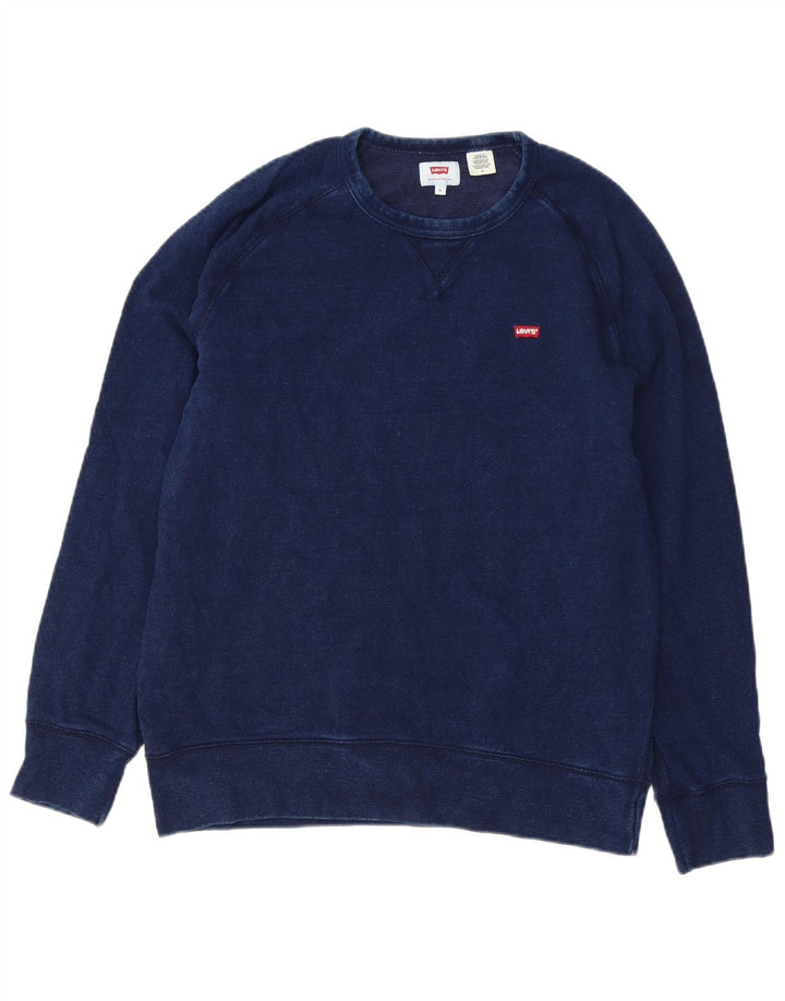 Levi's Herren-Sweatshirt-Pullover aus Baumwolle in mittlerem Marineblau