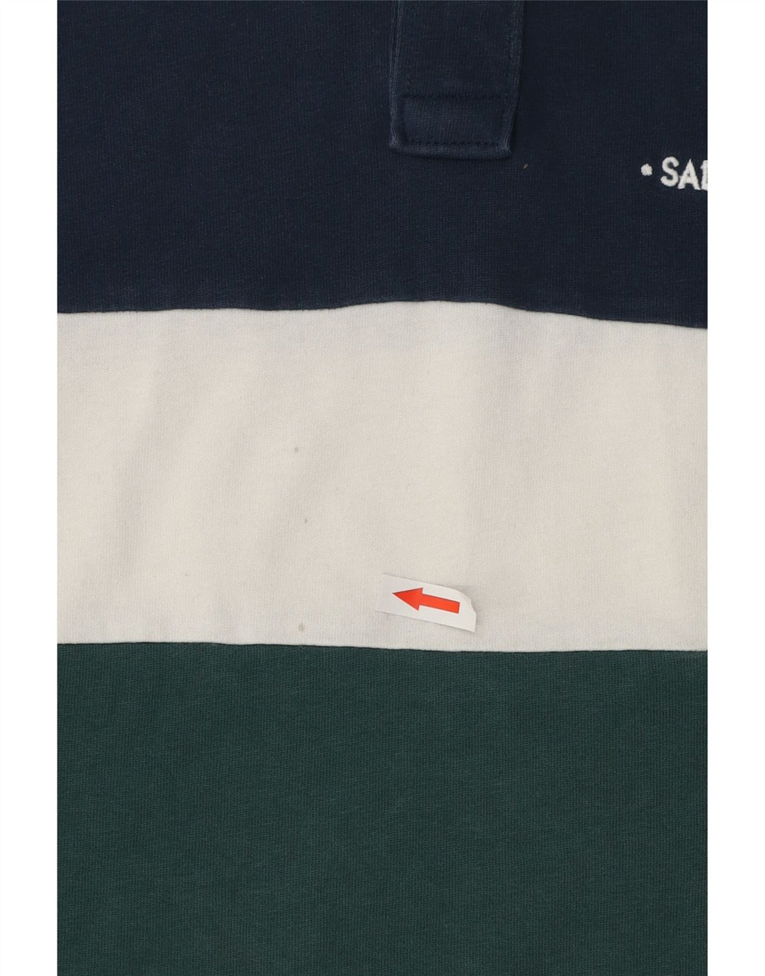 Crew Clothing Herren-Poloshirt aus mittelblauer Colourblock-Baumwolle