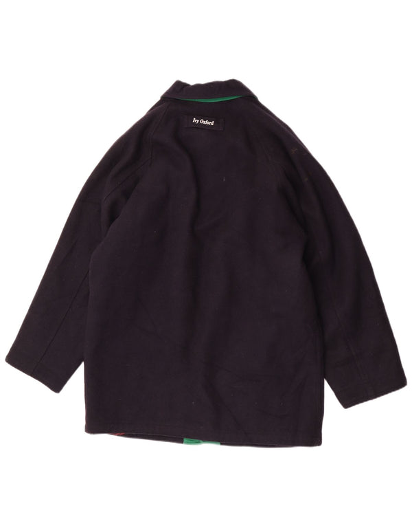 Ivy Oxford Herren-Bomberjacke mit normaler Passform, UK 40, große marineblaue Wolle