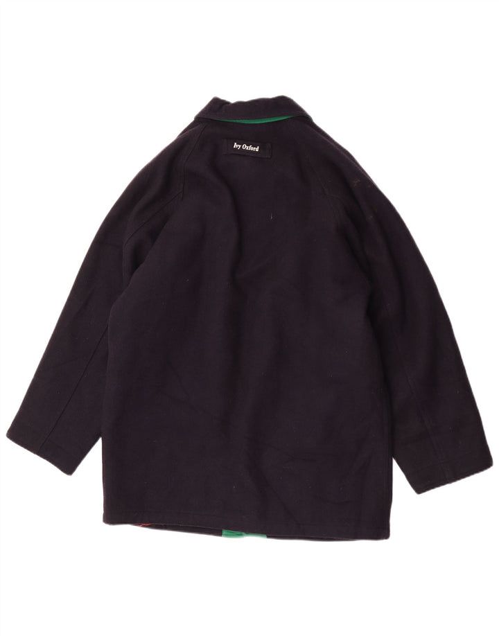 Ivy Oxford Herren-Bomberjacke mit normaler Passform, UK 40, große marineblaue Wolle