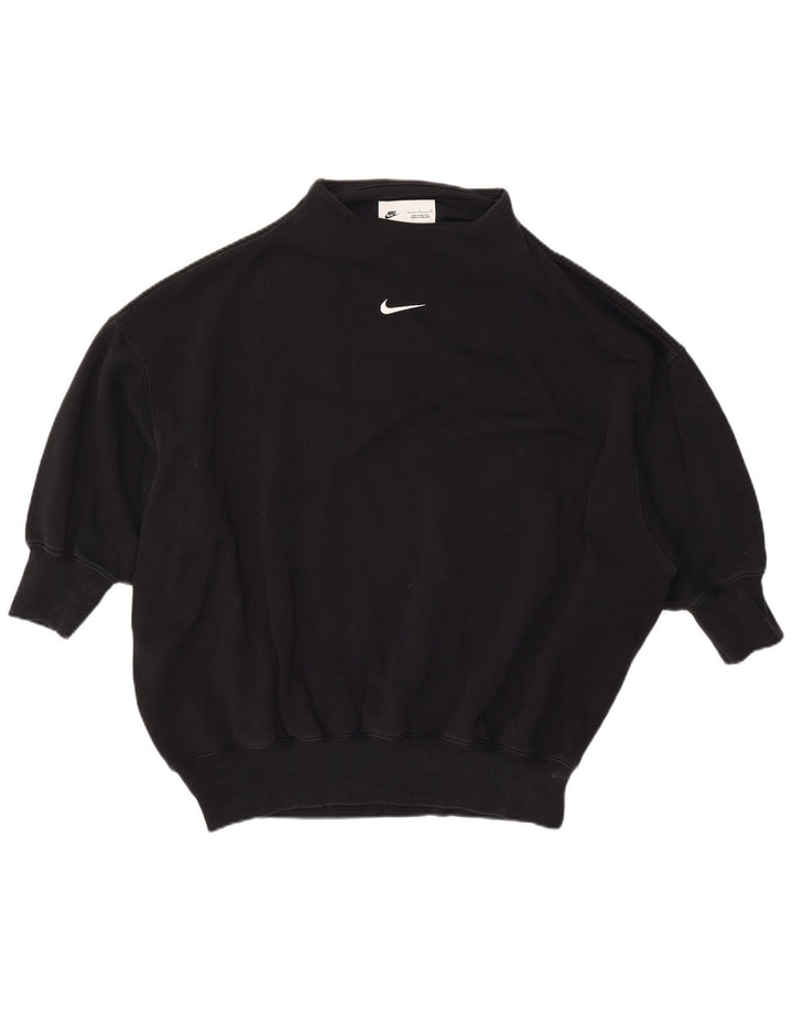 NIKE Damen-Sweatshirt mit 3/4-Ärmeln, übergroß, Gr. 10, Schwarz