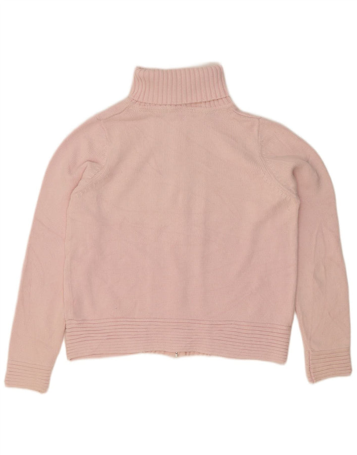 Marks & Spencer Damen-Cardigan mit Rollkragen, Gr. 14, mittelrosa, Baumwolle