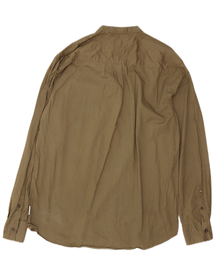 Pierre Cardin Herren-Pulloverhemd mit normaler Passform, große Khaki-Baumwolle