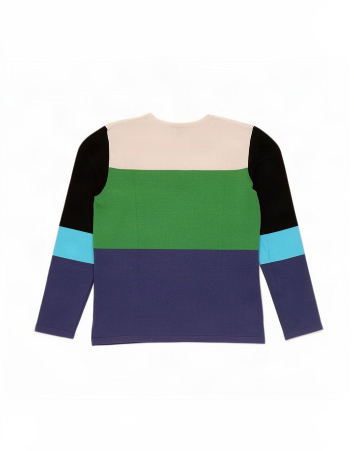 Fay Damen-Oberteil, langärmlig, UK-Größe 44, groß, mehrfarbig, Colourblock-Viskose