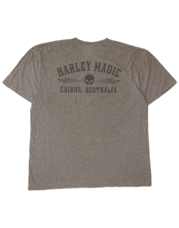 Harley Davidson Herren-T-Shirt mit Grafik, XL, graue Baumwolle