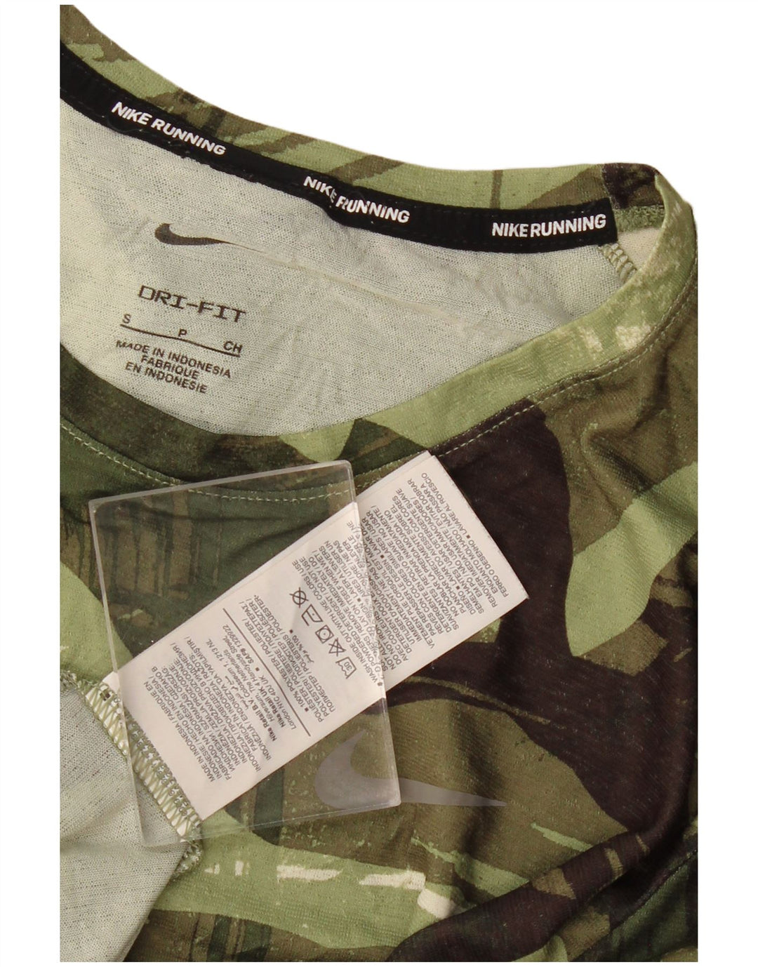 Nike Herren Dri Fit T-Shirt Top Small Khaki Geometrisch Polyester