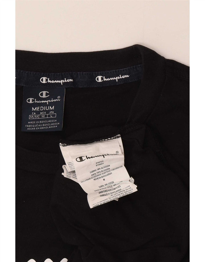 Champion Herren-T-Shirt mit Grafik, mittelschwarze Baumwolle