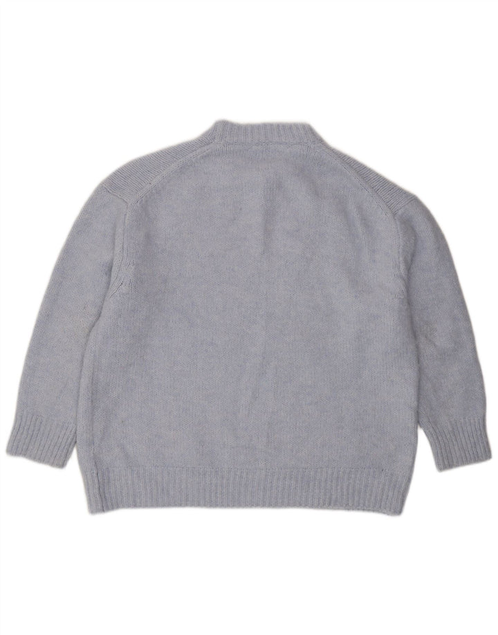 Zara Damen-Pullover, übergroß, Rundhalsausschnitt, Gr. 16, Blau