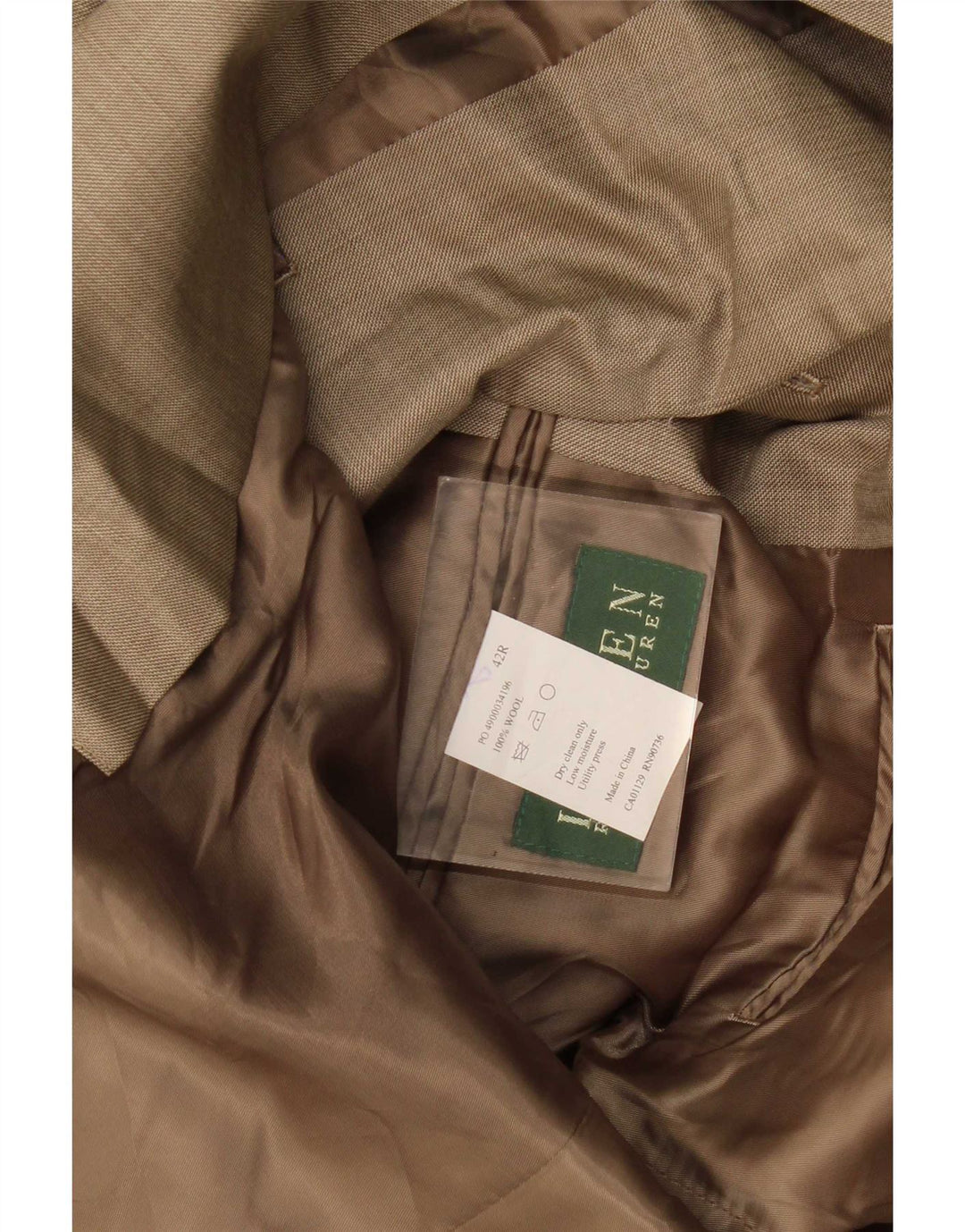 Ralph Lauren Herren-Blazer mit 2 Knöpfen, UK 42, große beige Wolle