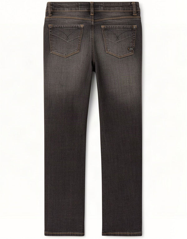 Massimo Dutti Damen Straight Jeans W30 L30 Graue Baumwolle