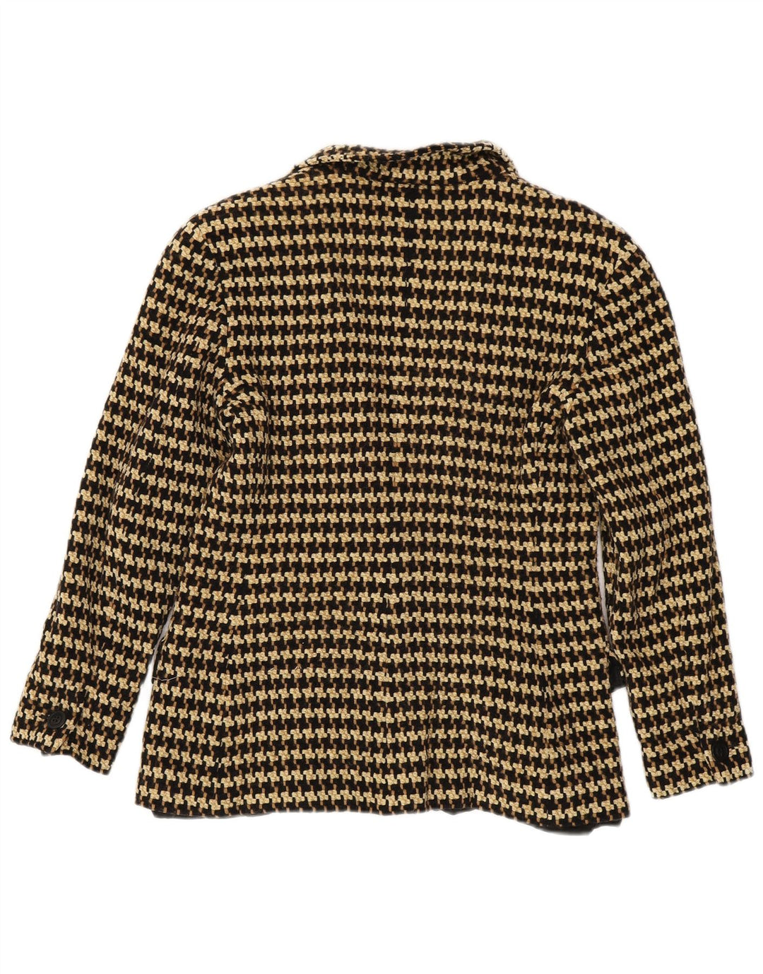 Marella Damen-Blazer mit 1 Knopf, Gr. 14, Braun, Hahnentrittmuster