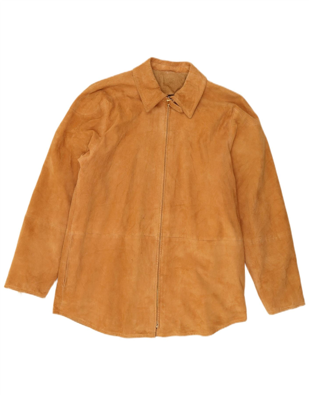 Escada Damen Wildlederjacke UK 14 Mittelbraunes Leder