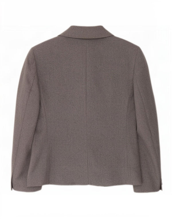 St Michael Damen 1-Knopf-Blazer-Jacke, UK 14, große graue Wolle