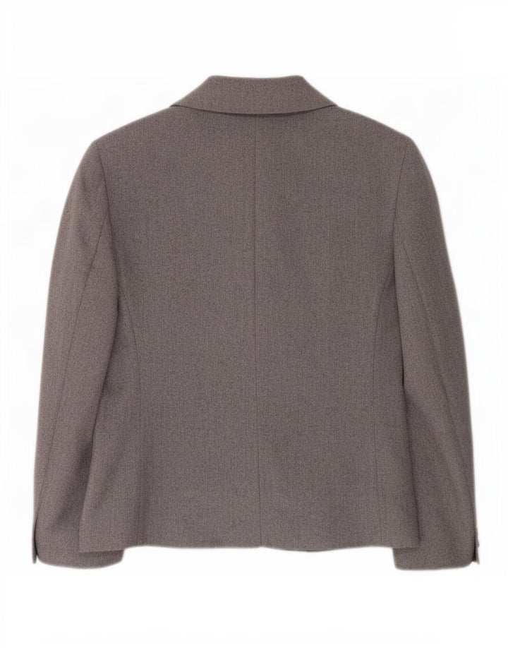 St Michael Damen 1-Knopf-Blazer-Jacke, UK 14, große graue Wolle
