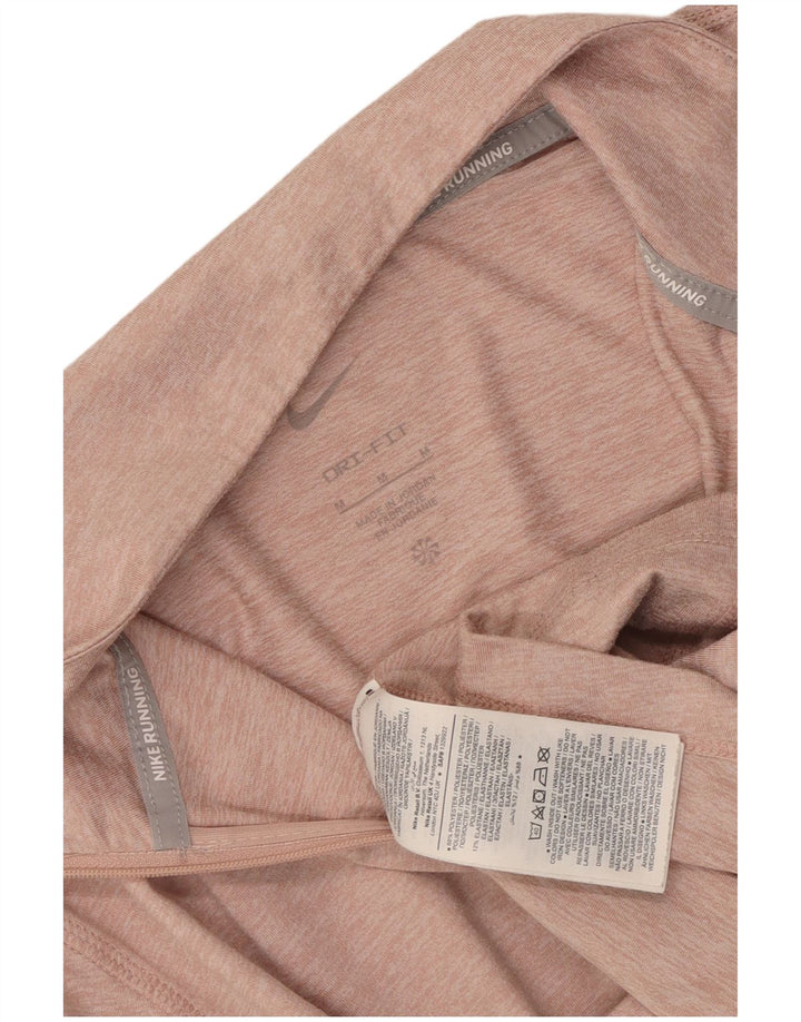 Nike Damen Dri Fit Pullover-Trainingsanzugoberteil mit Reißverschluss, UK 14, Mittelrosa