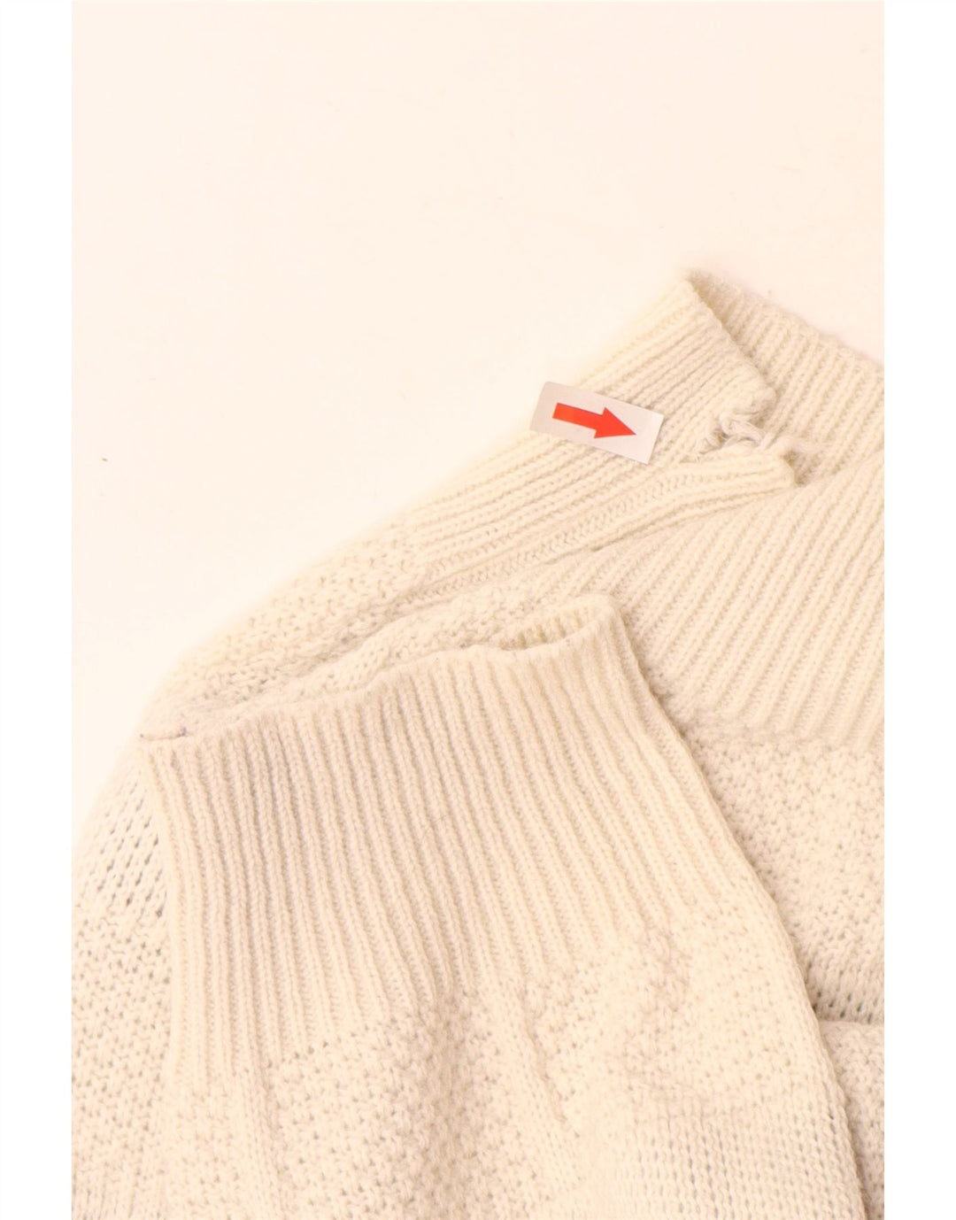 Vintage Herren Rundhalspullover Pullover XL Weiß Argyle/Diamant