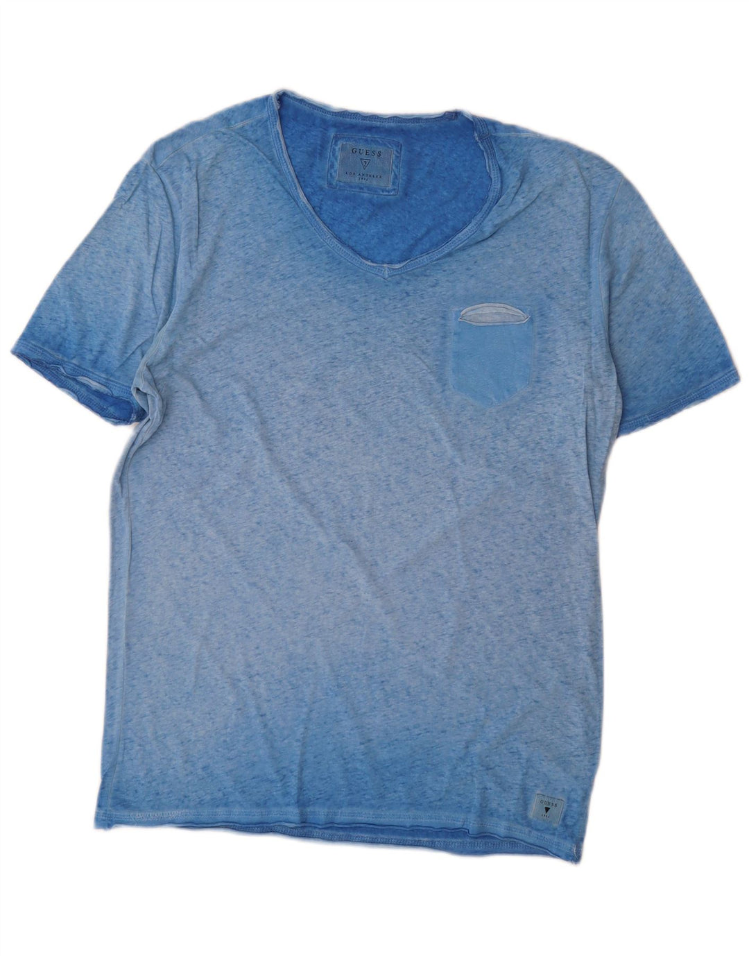 Guess Herren T-Shirt Top Large Blau meliert