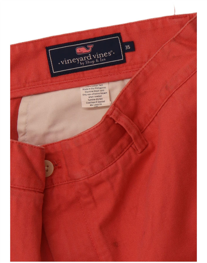 VINEYARD VINES Damen Chinoshorts W35 Große rosa Baumwolle