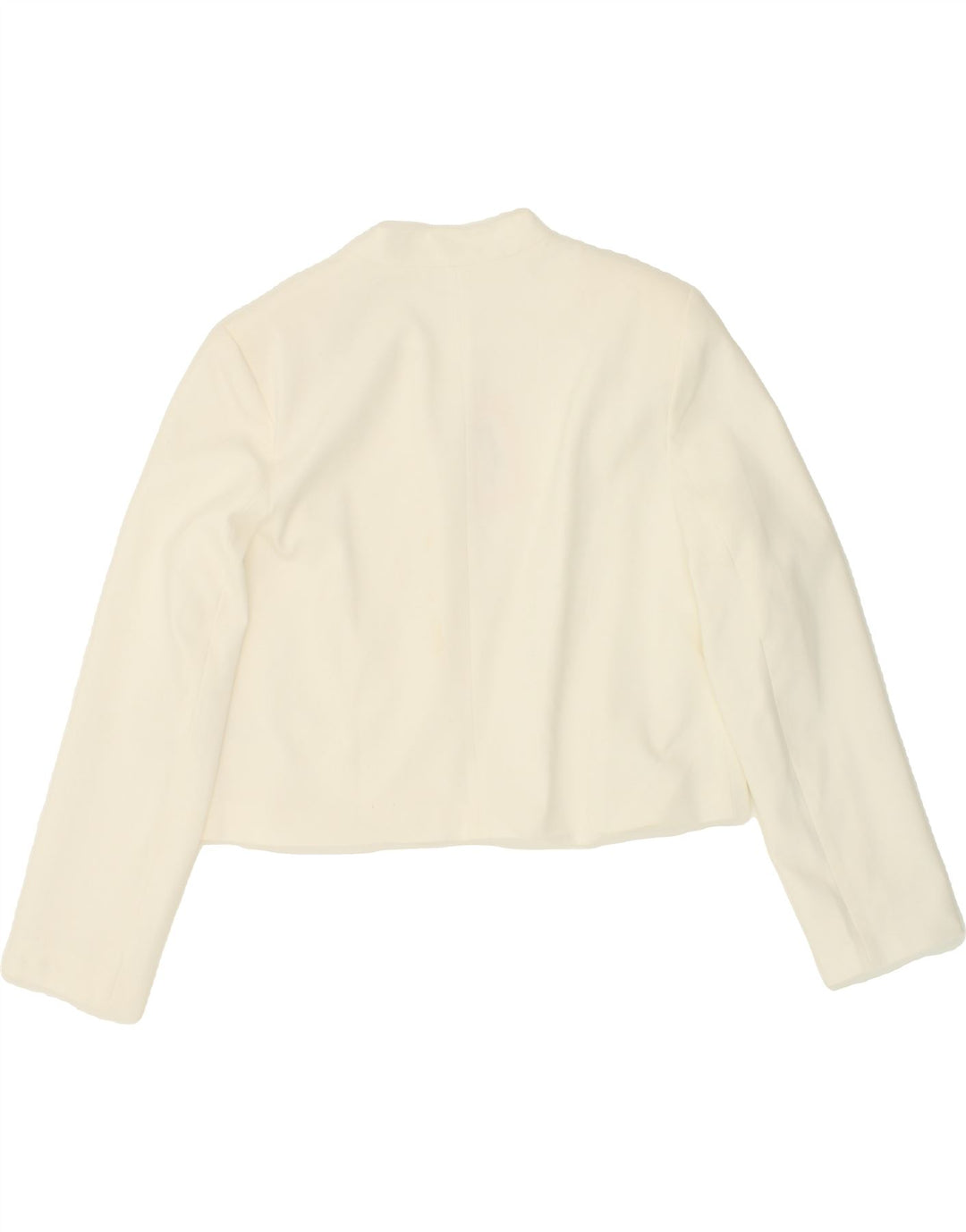 VINTAGE Womens Bolero Jacket UK 14 Large White Polyester Vintage Vintage and Second-Hand Vintage from Messina Hembry 