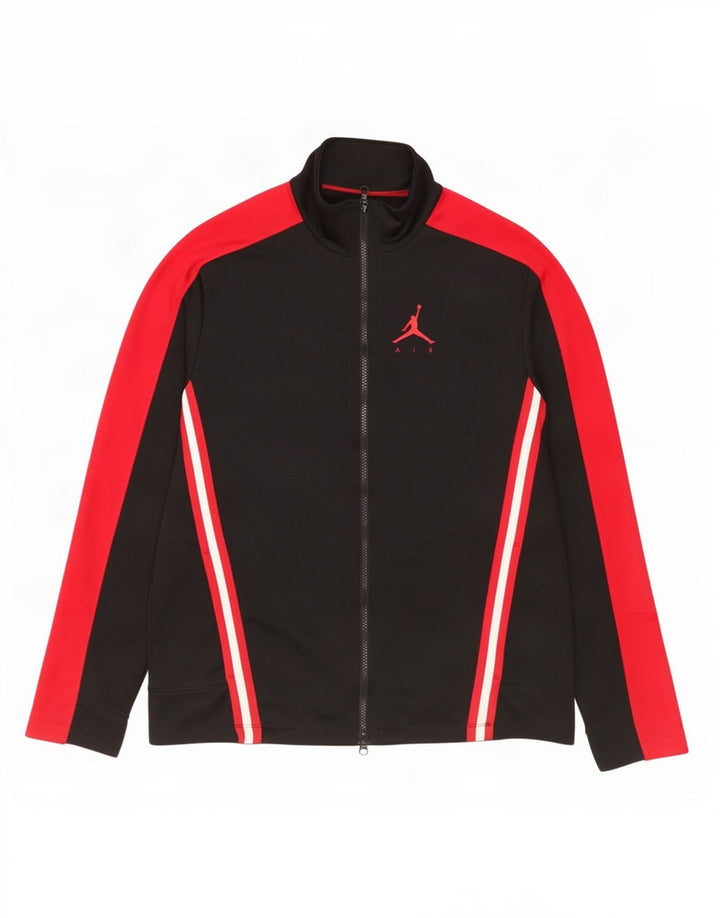 Jordan Herren-Trainingsanzug-Top-Jacke, großes schwarzes Farbblock-Polyester