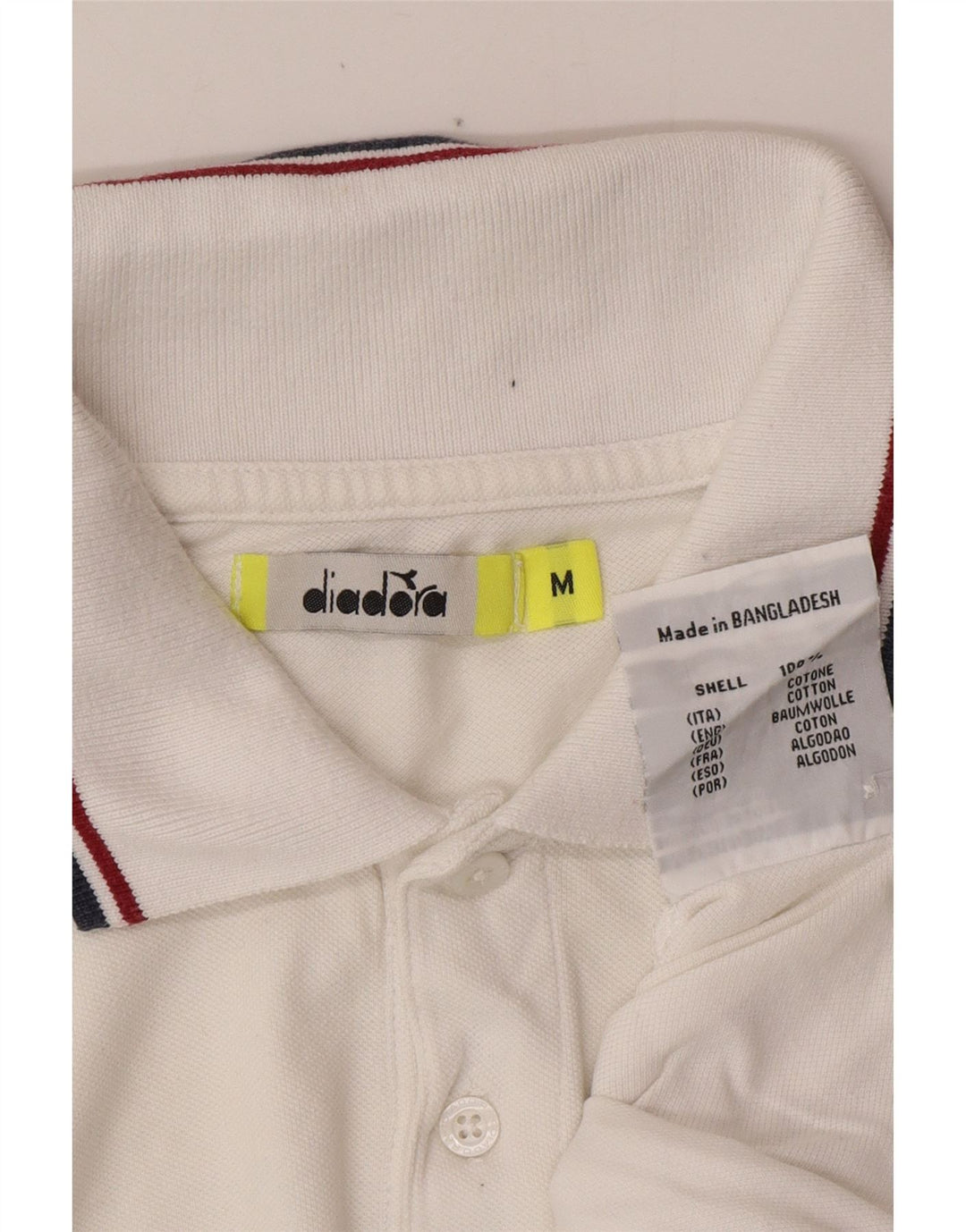 DIADORA Herren-Poloshirt aus mittelweißer Baumwolle