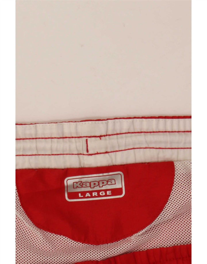 Kappa Herren Badeshorts mit Grafik, Größe L, Rot