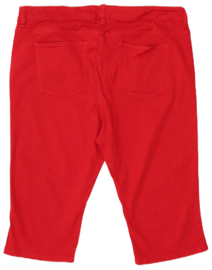 CHAPS Damen Bermudashorts US 18 2XL W38 Rote Baumwolle