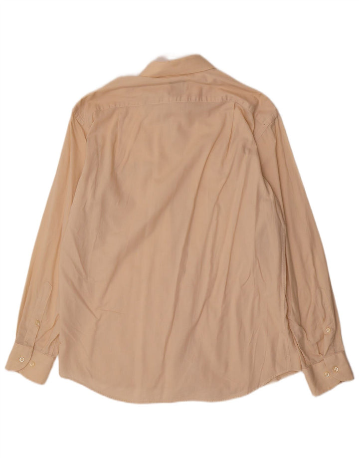 Roccobarocco Herrenhemd, Größe 15 1/2 39, mittelbeige Baumwolle