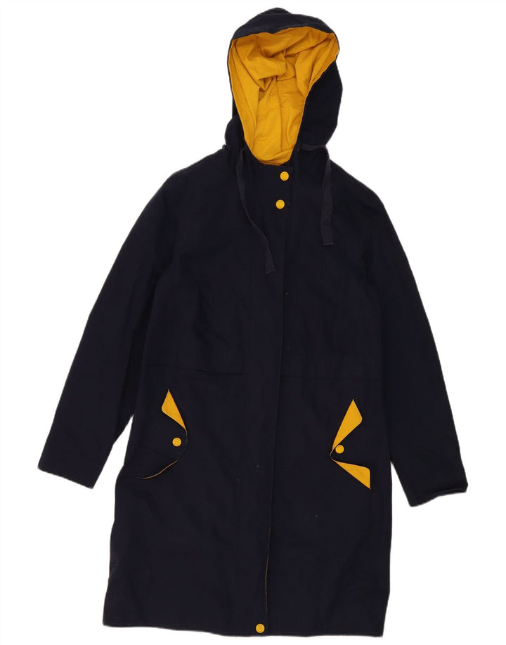 Boden Parka-Jacke mit Kapuze für Damen, UK 8, Größe S, Marineblau, Farbblock-Polyester