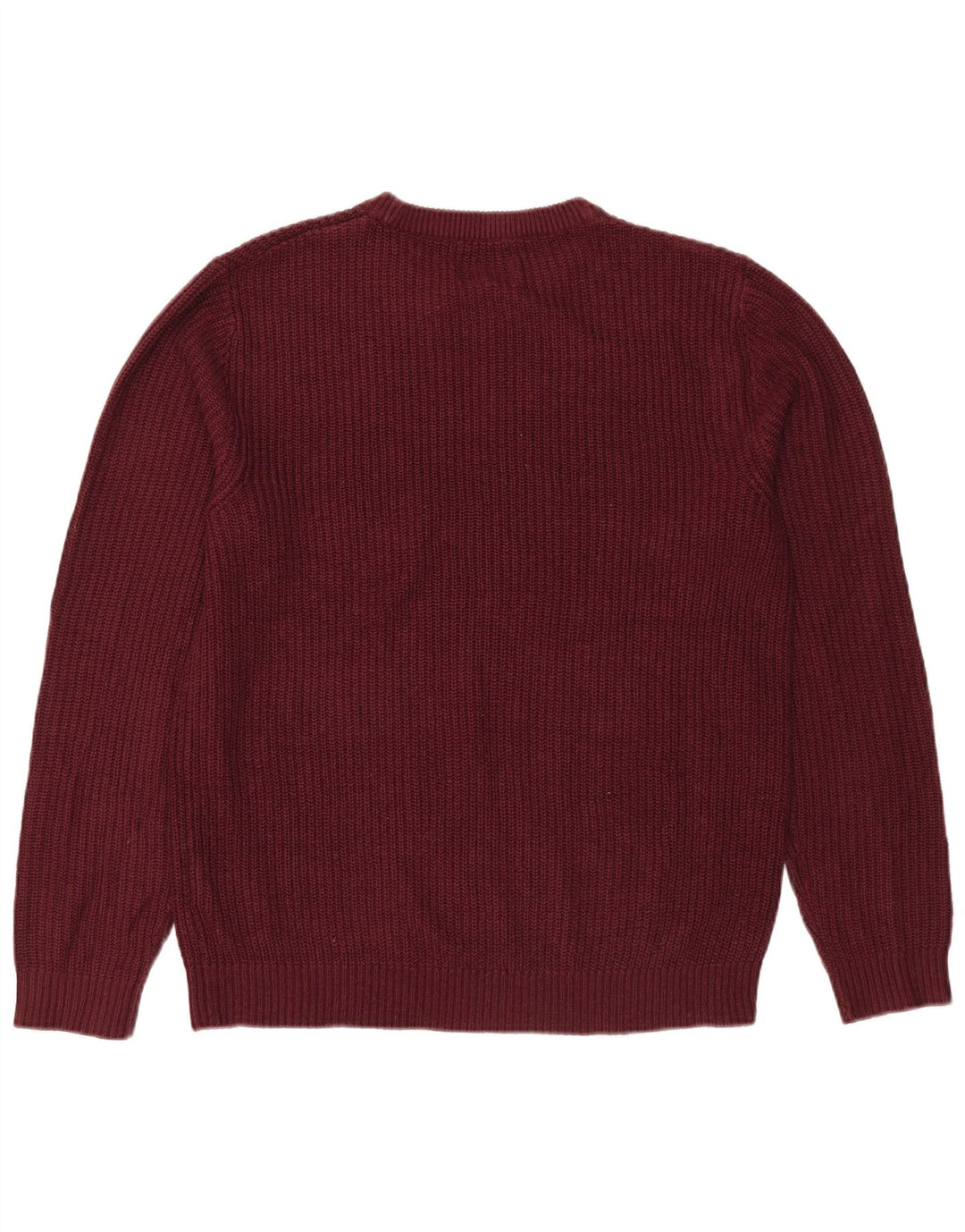Jack & Jones Herren-Pullover mit Rundhalsausschnitt, mittleres Burgunderrot, Acryl