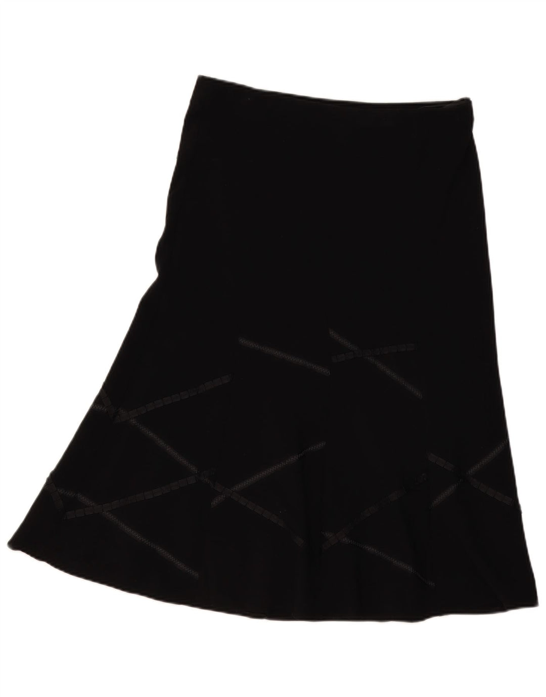 Marks & Spencer Damen A-Linienrock UK 12 Medium W34 Schwarz Geometrisch