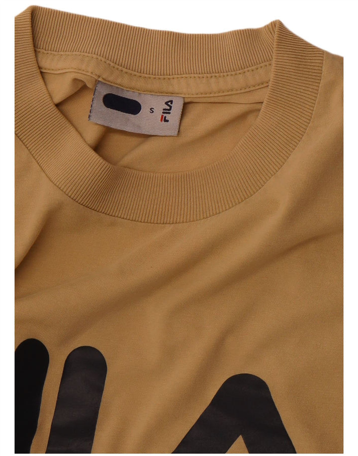 FILA Herren T-Shirt mit Grafik, Größe S, Beige