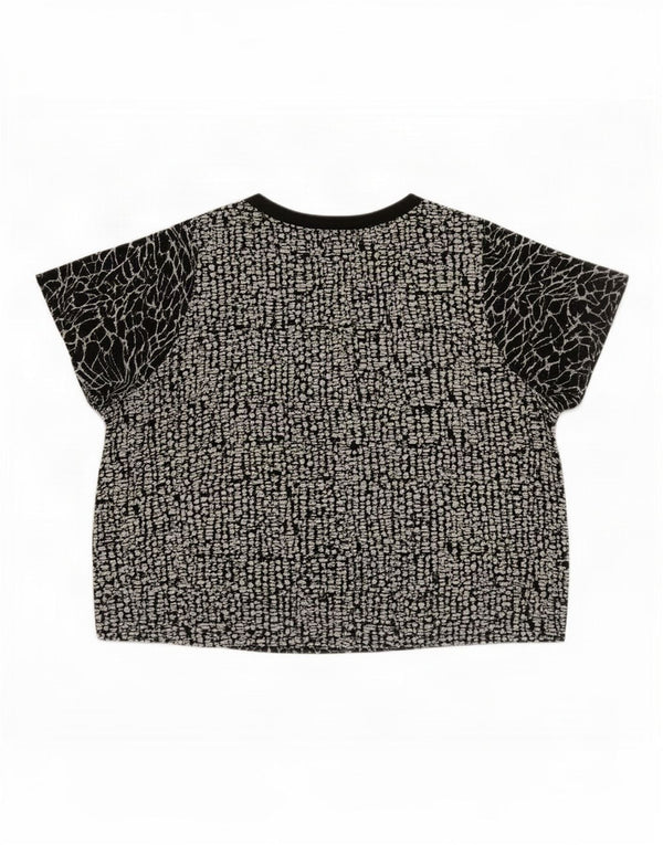 Marks & Spencer Damen Blusenoberteil UK 24 4XL Schwarzes Polyester mit Animal-Print