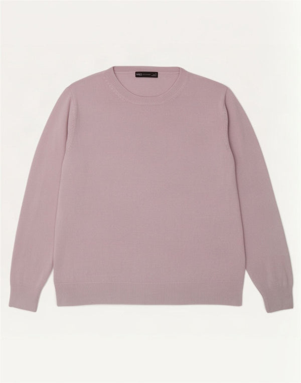 Marks & Spencer Damen-Pullover mit U-Boot-Ausschnitt, UK 18, XL, Lila, Acryl