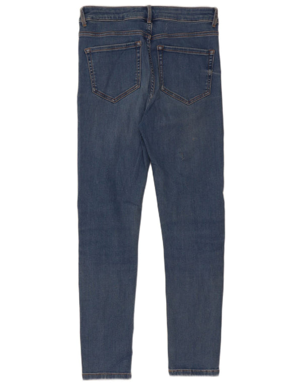 Marks & Spencer Damen Skinny Jeans UK 8 Small W28 L26 Blaue Baumwolle