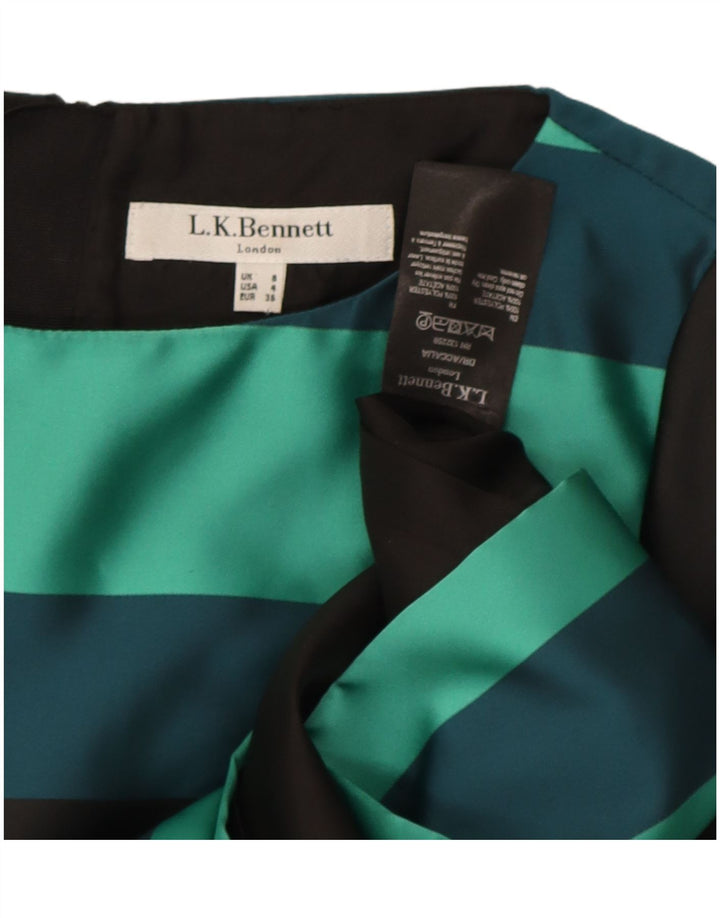 L.K. Bennett Damen-Etuikleid, Größe S, Größe S, Schwarz, Farbblock-Polyester