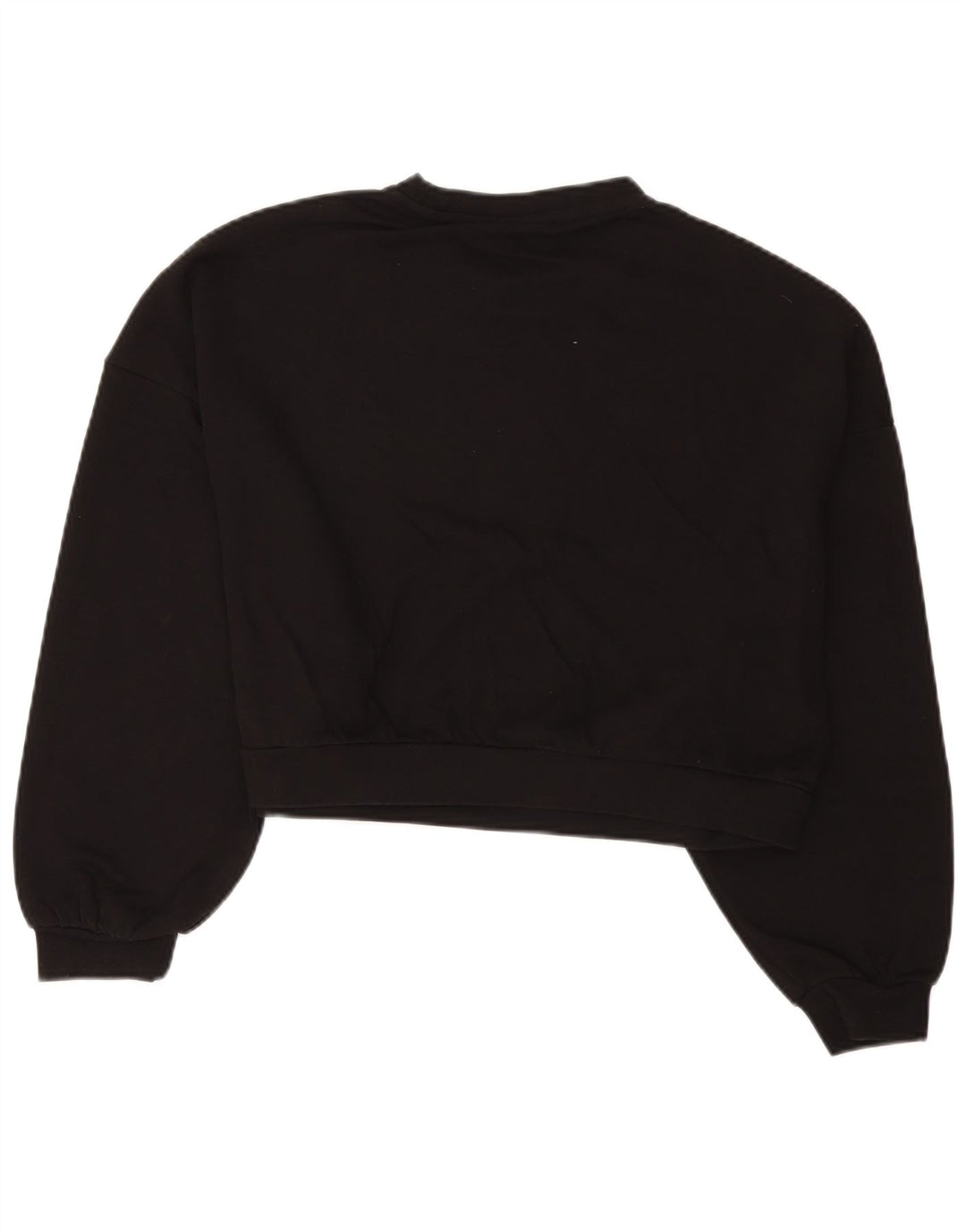 Ellesse Womens Crop Graphic Oversized Sweatshirt Pullover UK 14 Medium Schwarz