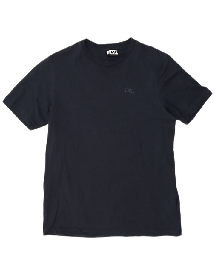 Diesel Herren-T-Shirt-Oberteil aus Baumwolle in mittlerem Marineblau