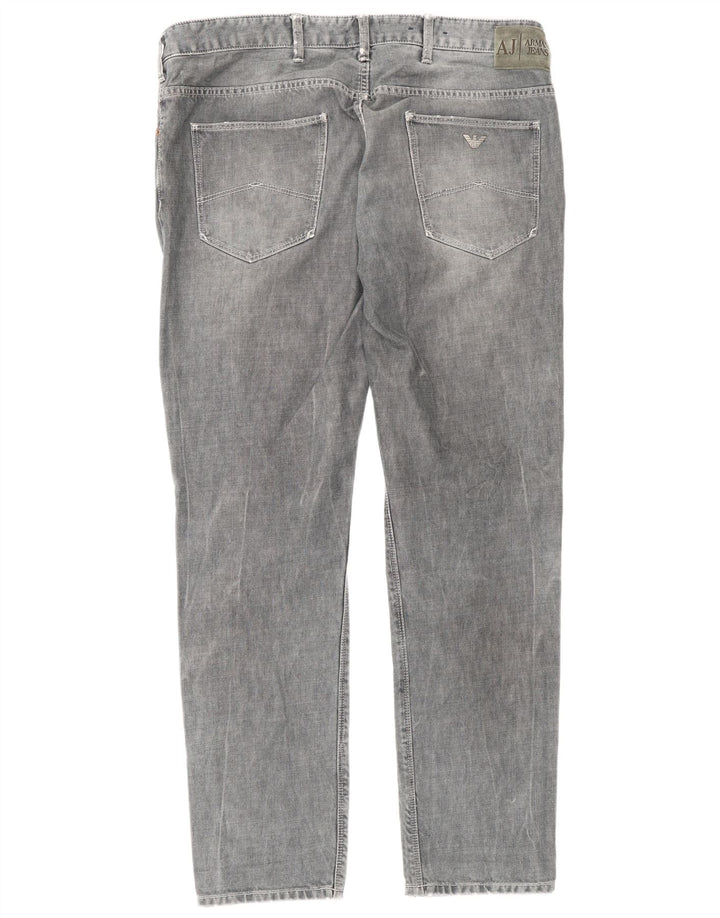 Armani Herren Slim Jeans W36 L32 Graue Baumwolle