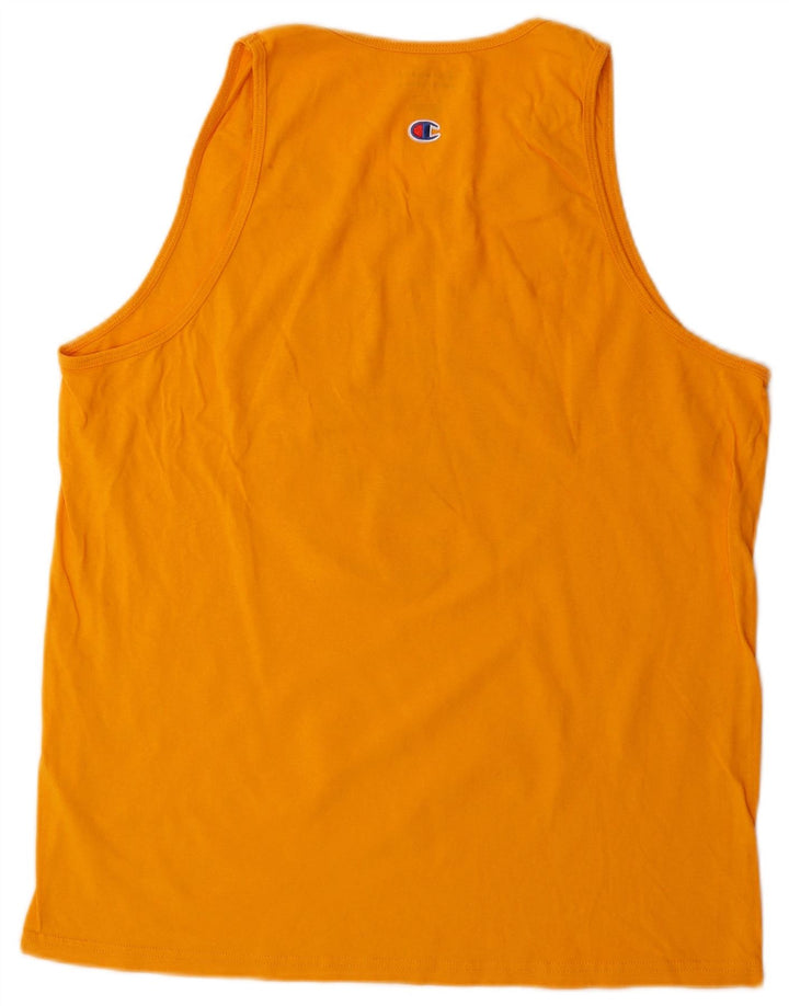 Champion Herren-T-Shirt mit Grafik, Größe L, Orange, Baumwolle