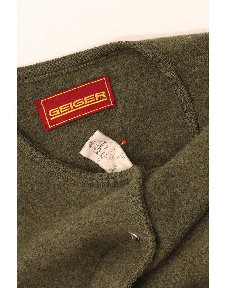 Geiger Damen Strickjacke Pullover EU 42 Große grüne Wolle