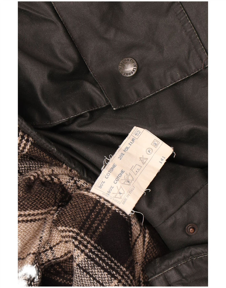 Visconf Herrenjacke aus gewachster Baumwolle IT 52 XL, grüne Baumwolle