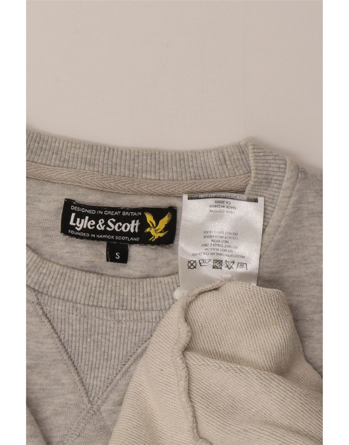 LYLE & SCOTT Herren-Sweatshirt-Pullover, klein, grau gefleckte Baumwolle