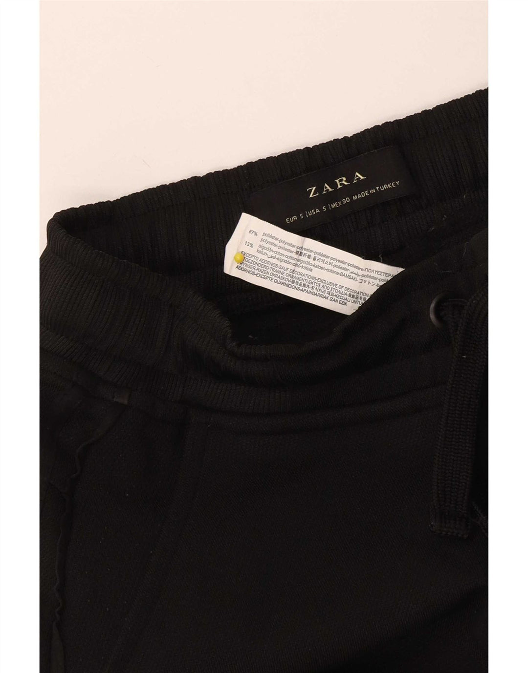 Zara Herren-Trainingshose, Jogginghose, Größe S, Schwarz, Polyester
