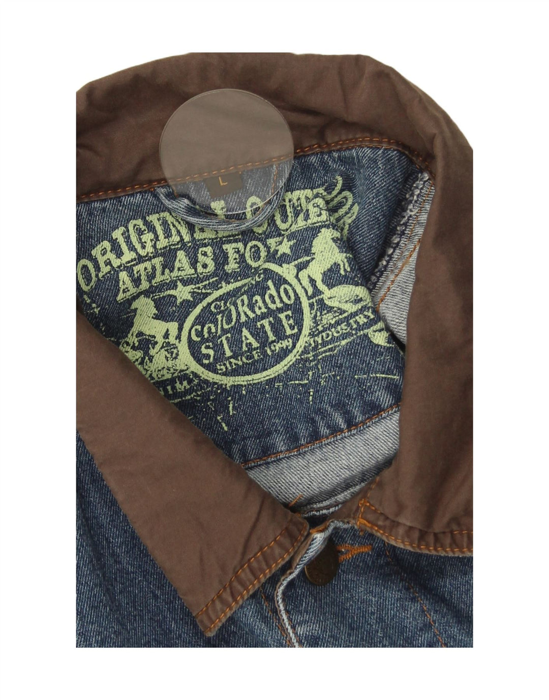 Atlas For Men Herren Jeansjacke UK 40 Große blaue Baumwolle