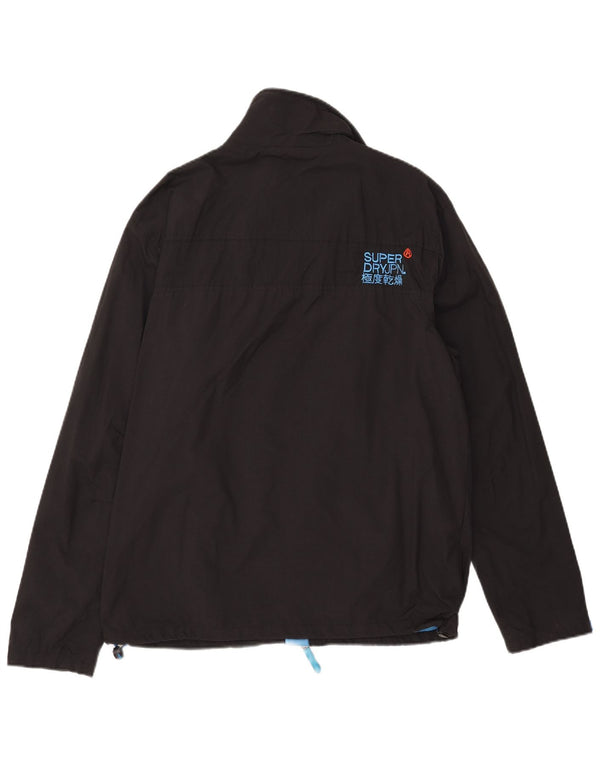 Superdry Herren The Windhiker Regenjacke UK 44 2XL Schwarz Nylon